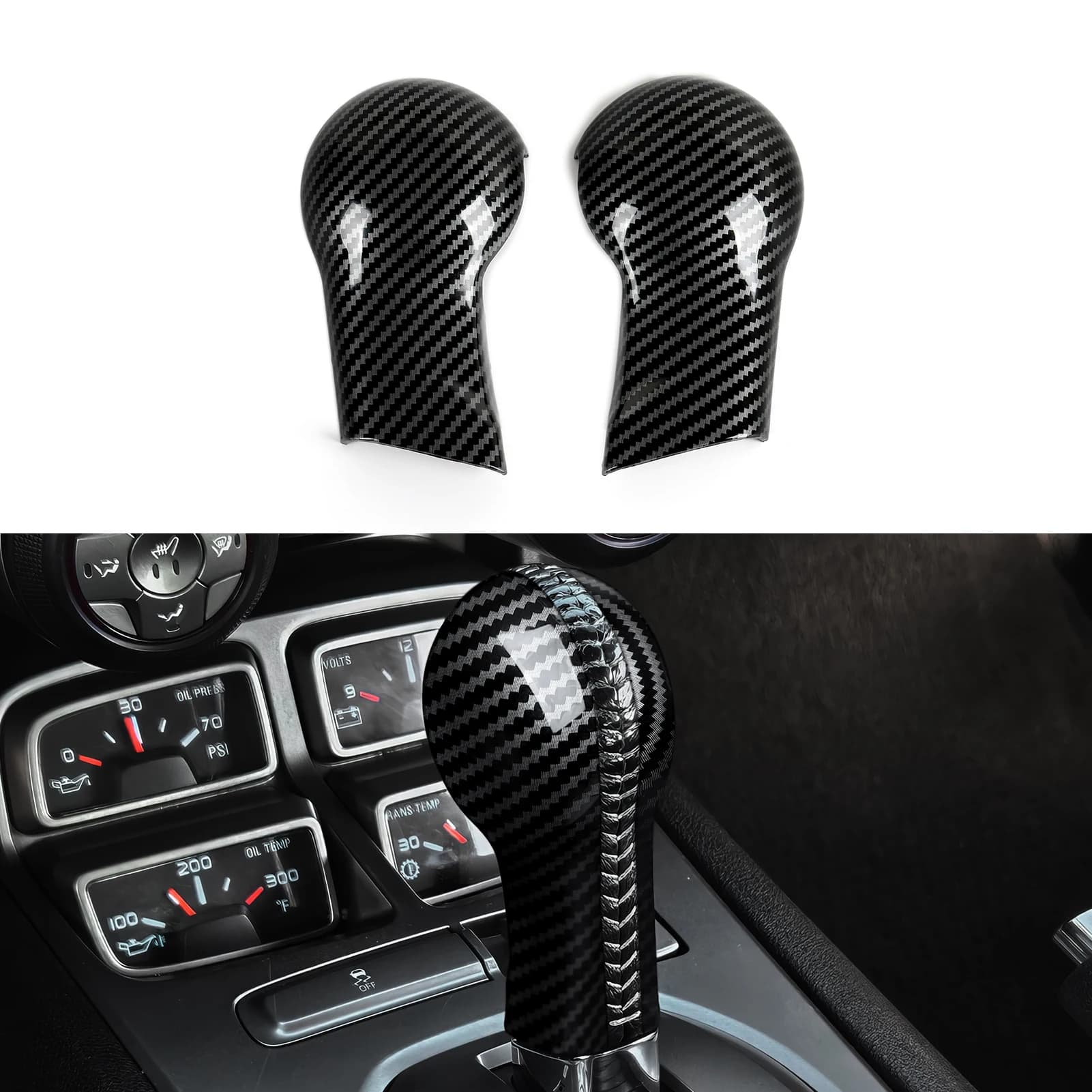 ABS Auto Console Central Gear knob Carbon Fiber Cover Interior Wall decal For Chevrolet Camaro ZL1 2010-2015 Trim Accessories