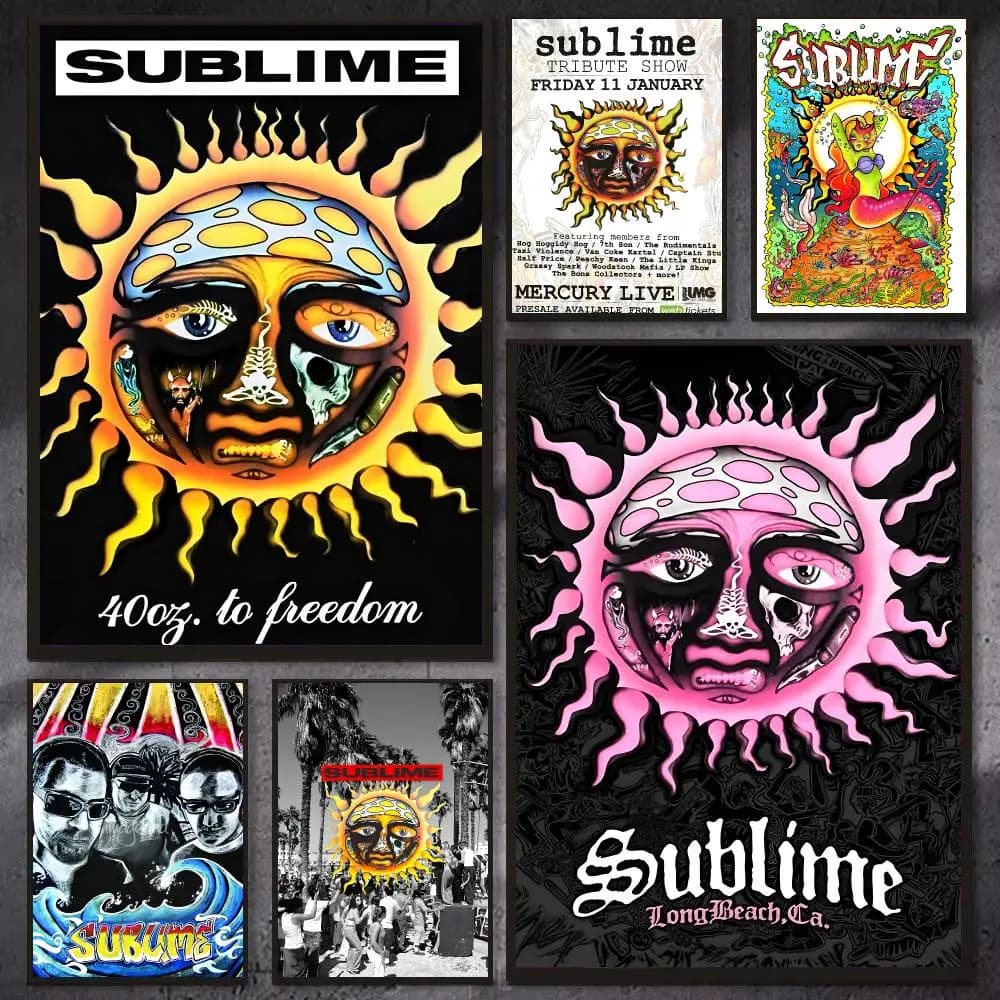 Classic Band S-Sublime Poster Modern Aesthetic Wall Decor Premium Room Decoration Bedroom Gaming Setup