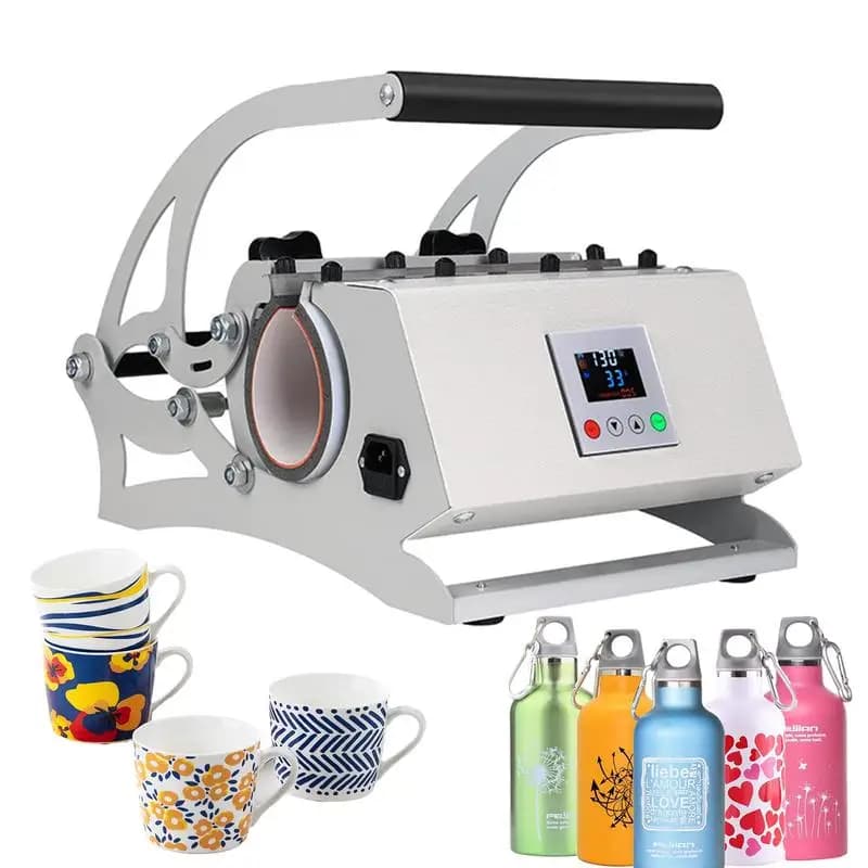Pressa a caldo per tazza sublimazione fai da te pressa per bicchieri da 30 once con nastro di carta e guanti macchina per pressa a caldo 110V per bottiglia d'acqua in vetro