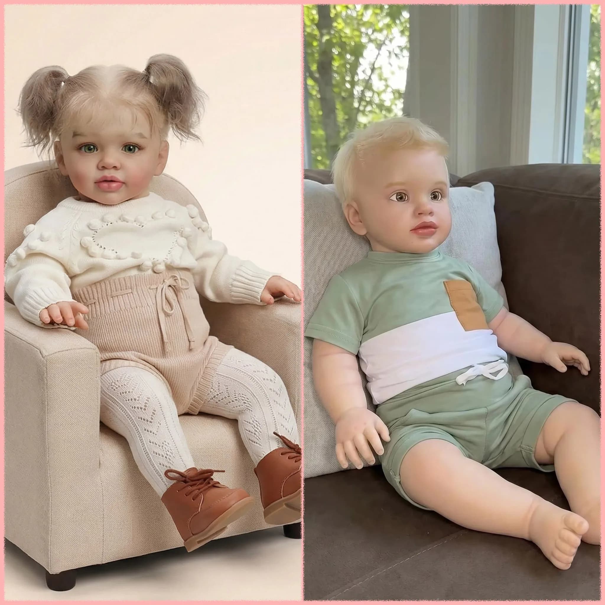 Bambola Reborn Realistica Fatta a Mano da 25 Pollici, Pippa, Dimensioni Enormi, Pittura a Strati Multipli, Pelle 3D, Capelli Insegnalati a Mano, Vene Visibili