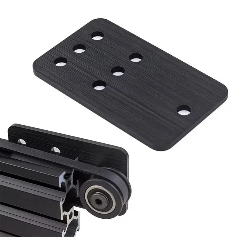 2 pezzi in alluminio tenditrice puleggia piastra di montaggio cinghia dentata piastra ruota puleggia Idel per macchina router CNC stampante 3D parte