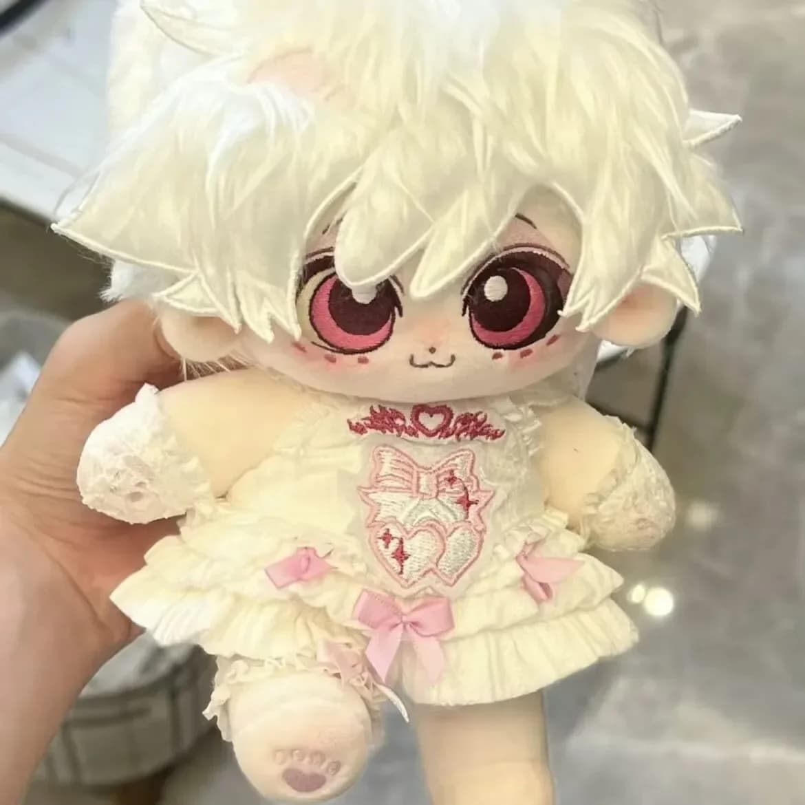 20 cm simpatico ruolo anime angelo mostro cosplay peluche bambola corpo vestire vestiti per bambole in cotone vestito giocattoli di peluche figura regalo di compleanno