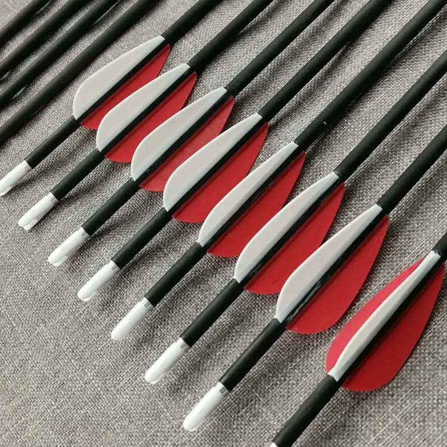 12/24pcs New Hot Pure Carbon Arrow ID4.2mm Spine250-1500 Recurve Bow Archery Hunting Shooting