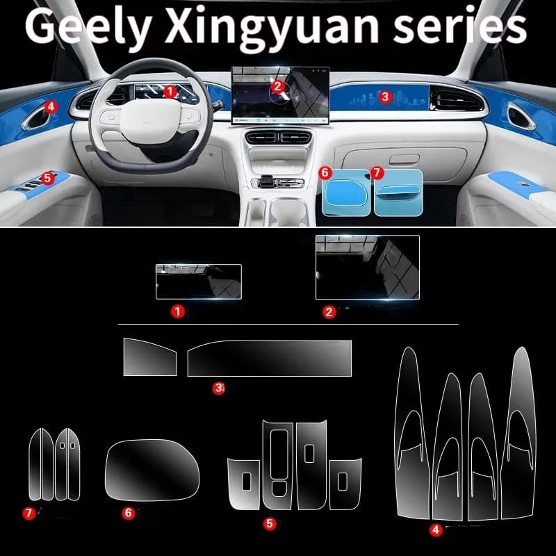 For Geely Xingyuan Dedicated Interior Center Console Film Screen Protector Car Interior Decoration Accessories Modification