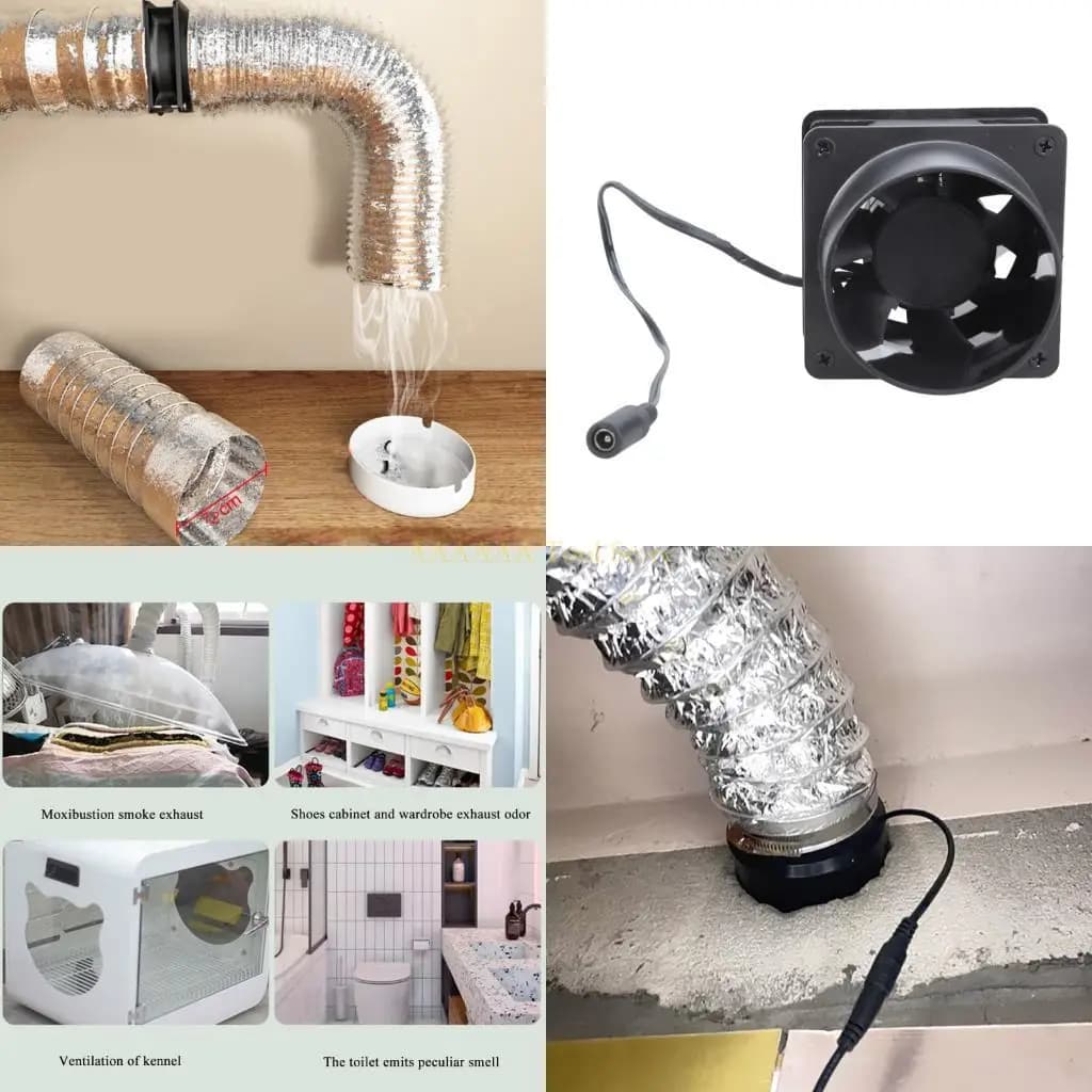 A2BE 12V 8cm Estrattore Ventilatore a risparmio energetico per tenda da coltivazione nel seminterrato