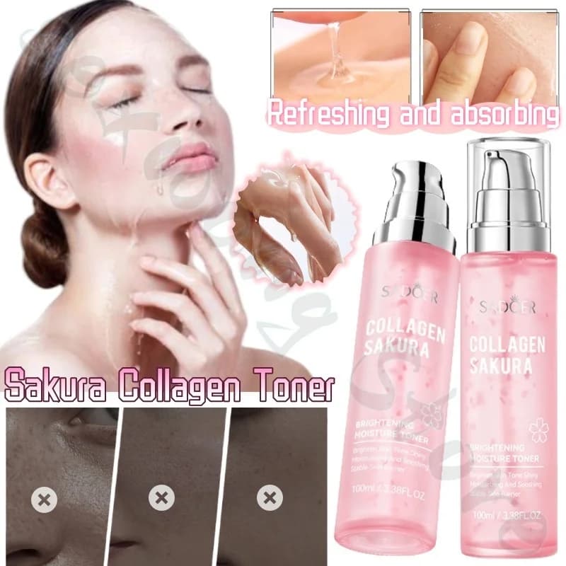 Moisturizing water softening translucent to collagen Sakura 100 ml Improves skin opaque and dry soothes deeply and skin care