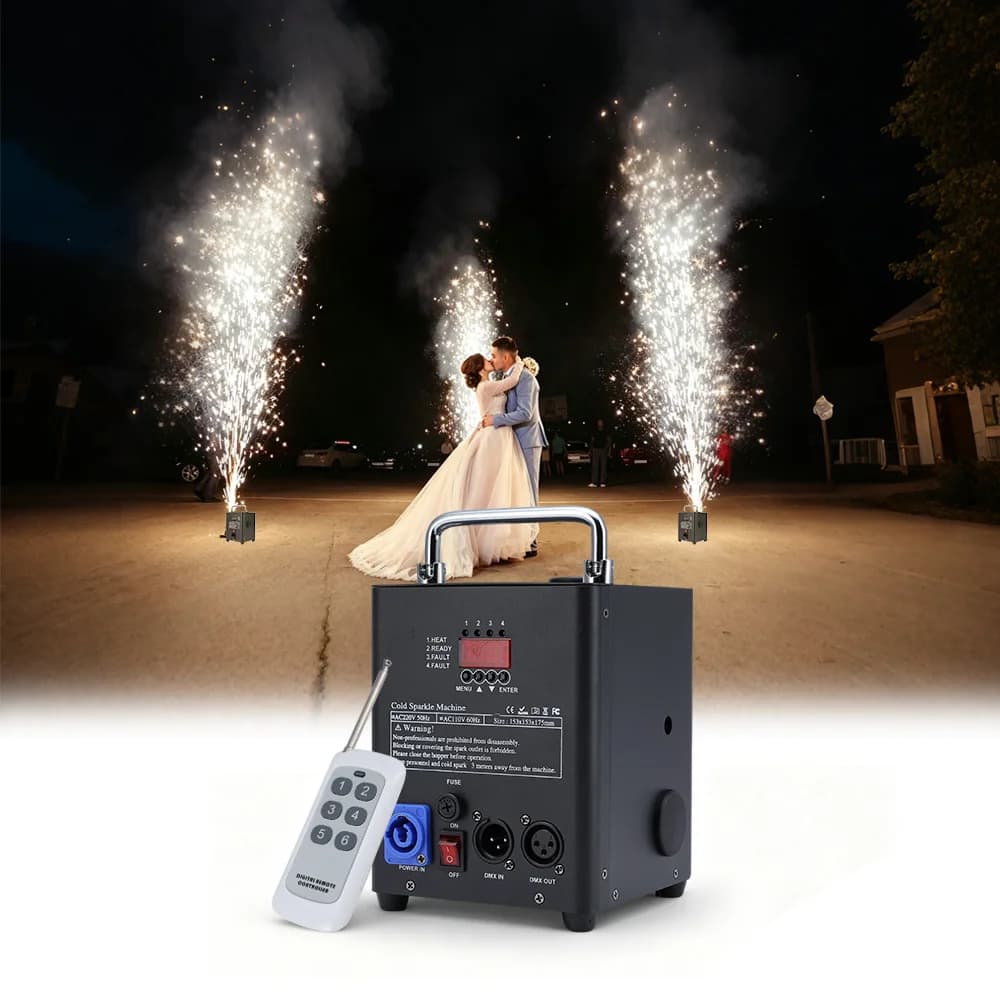 Mini Cold Spark Machine Stage Effects Remote DJ Equipment Party Fountain Spark Machine Disco Wedding Christmas