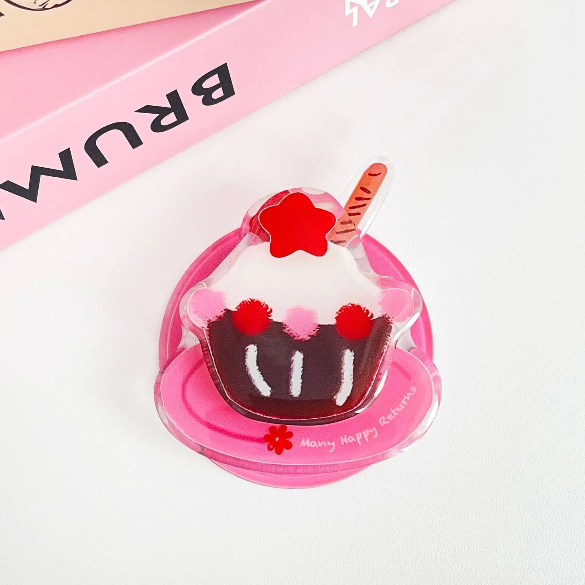 Korean Cute Cartoon Desserts Rotate Magnetic Stand Holder Phone Grip Tok Bracket for Magsafe Universal Smart Tok Phone Support