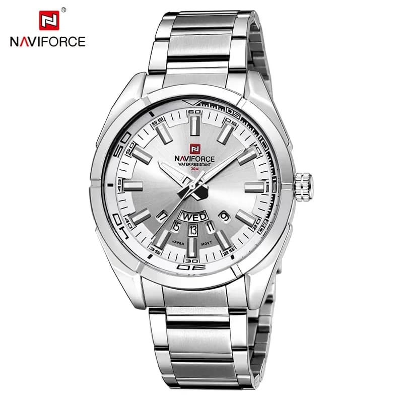 2024 new watch Casual classic NAVIFORCE for men stainless steel teel Sport waterproof men's watches quartz date Relogio Masculino
