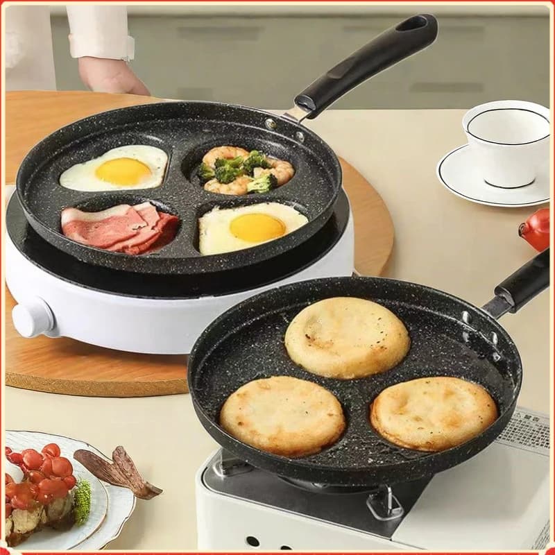 Multi Heart Mold Non-Stick Egg Frying Pan Anti-Scratch Coating Egg Burger Pancake Maker Home Breakfast Cooking Tool