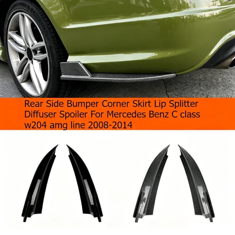 Spoiler diffusore per paraurti posteriore per Mercedes Benz Classe C W204 AMG Line 2008-2014