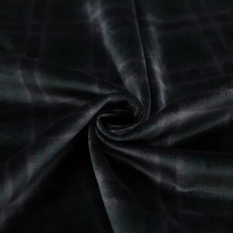 Black Purple Plaid Velvet Fabric Soft Keep Warm Velour Quilt Cover Curtains Tablecloth Handmade Sewing DIY Home Craft Material