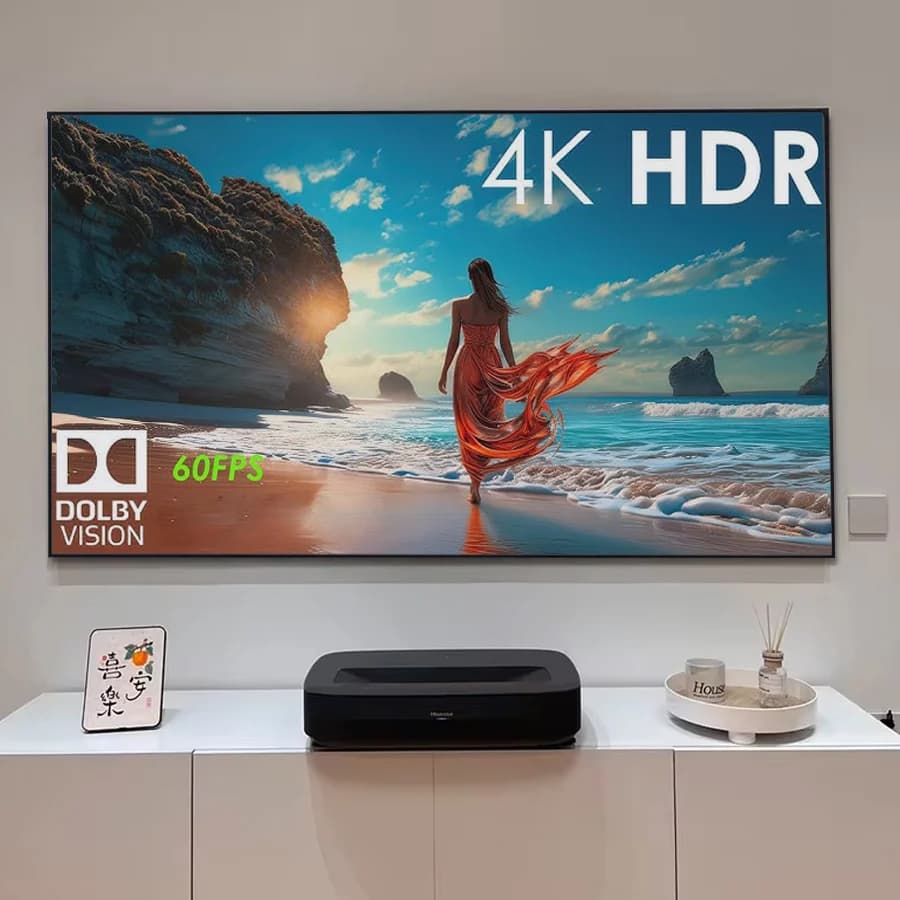 2025 Fresnel 5.0 Pro Recentemente aggiornato UST ALR Schermo a cornice fissa 4K 8K Rifiuto della luce ambientale per proiettori a lancio ultra corto