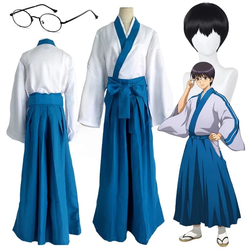 Anime Shimura Shinpachi Cosplay Gym Costumes Cosplay Dresses in Japanese style Shinpachi Glasses Halloween Carnival Cos Men Adults