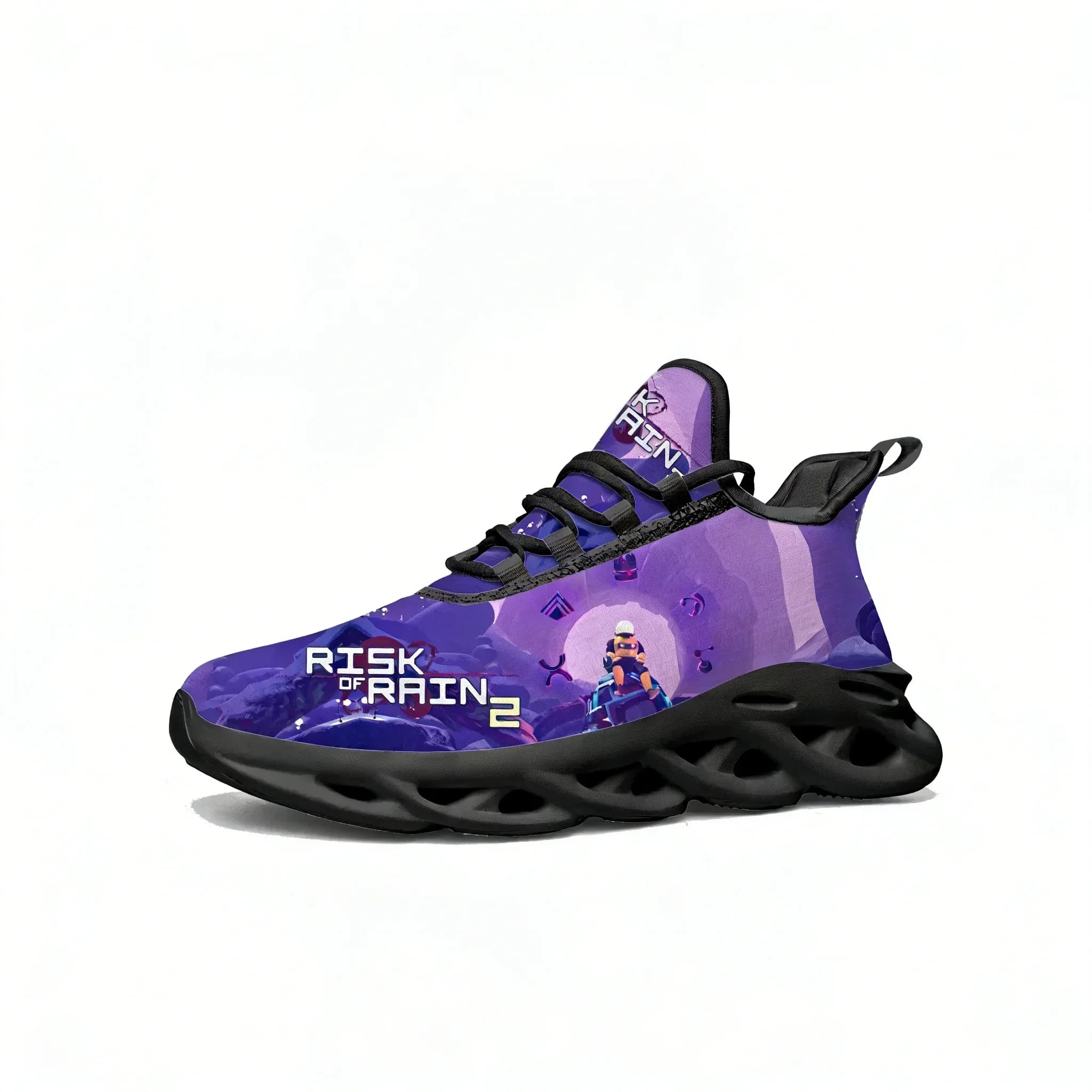 Risk of Rain 2 Flats Sneakers Hot Cartoon Game Mens Womens Sports Running Shoes Tailor Made Lace Up Shoes