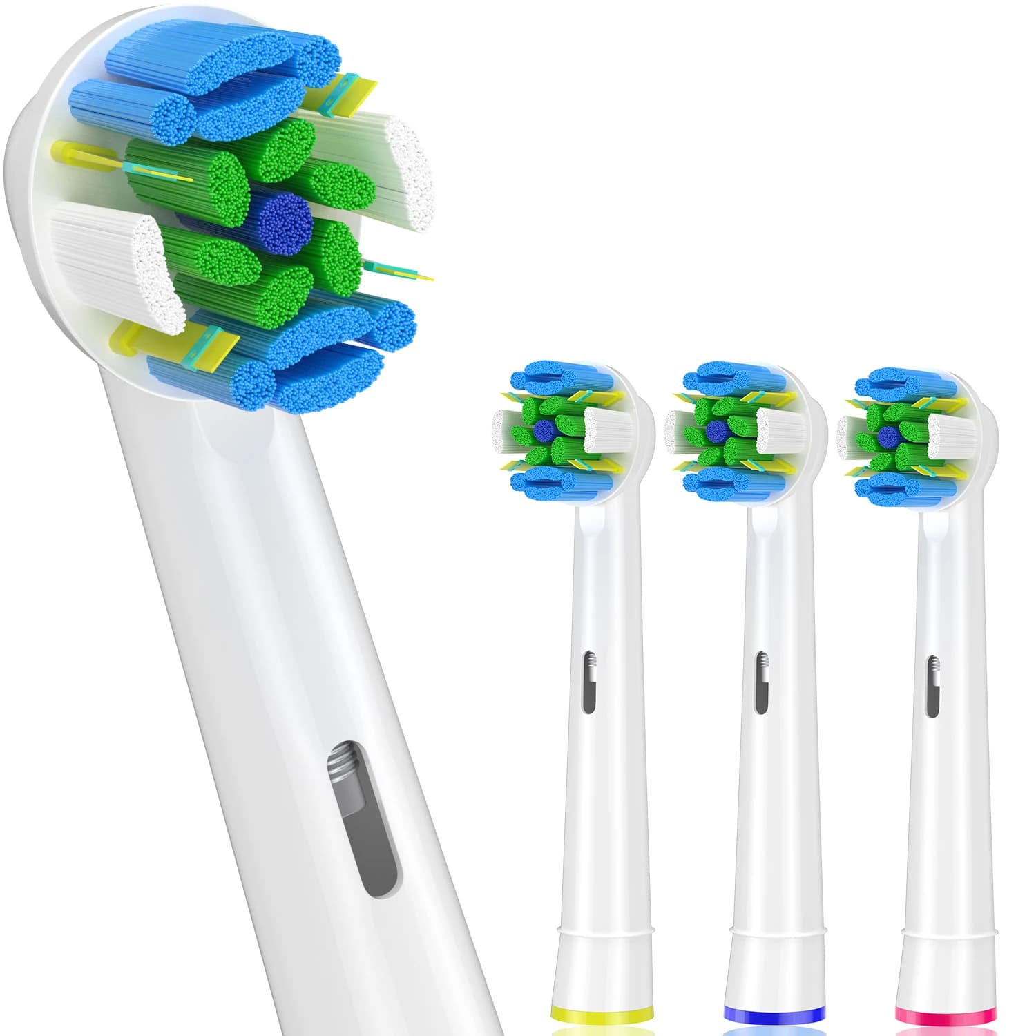 Replacement heads for Oral B Braun Floss Action Pro 7000 Pro 1000 Pro 3000 Pro 5000 Vitality toothbrush, 4 pieces
