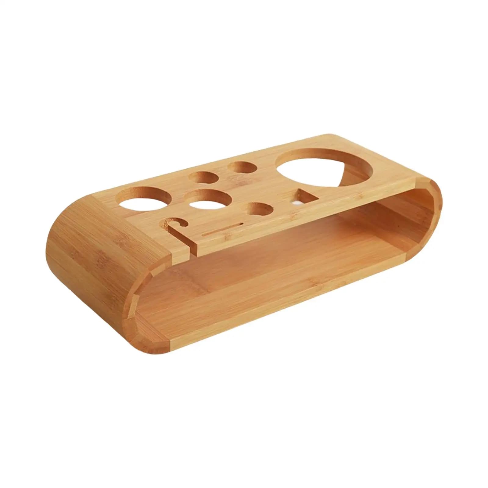Practical Cocktail Shaker Wooden Rack Desktop Display Stand Barware Stand Gift