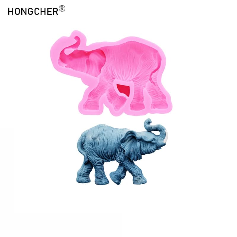 Stampi in silicone per elefante Accessori decorativi in resina Stampi per adesivi per frigorifero Stampi per dolci fatti a mano con vibrazione al cioccolato