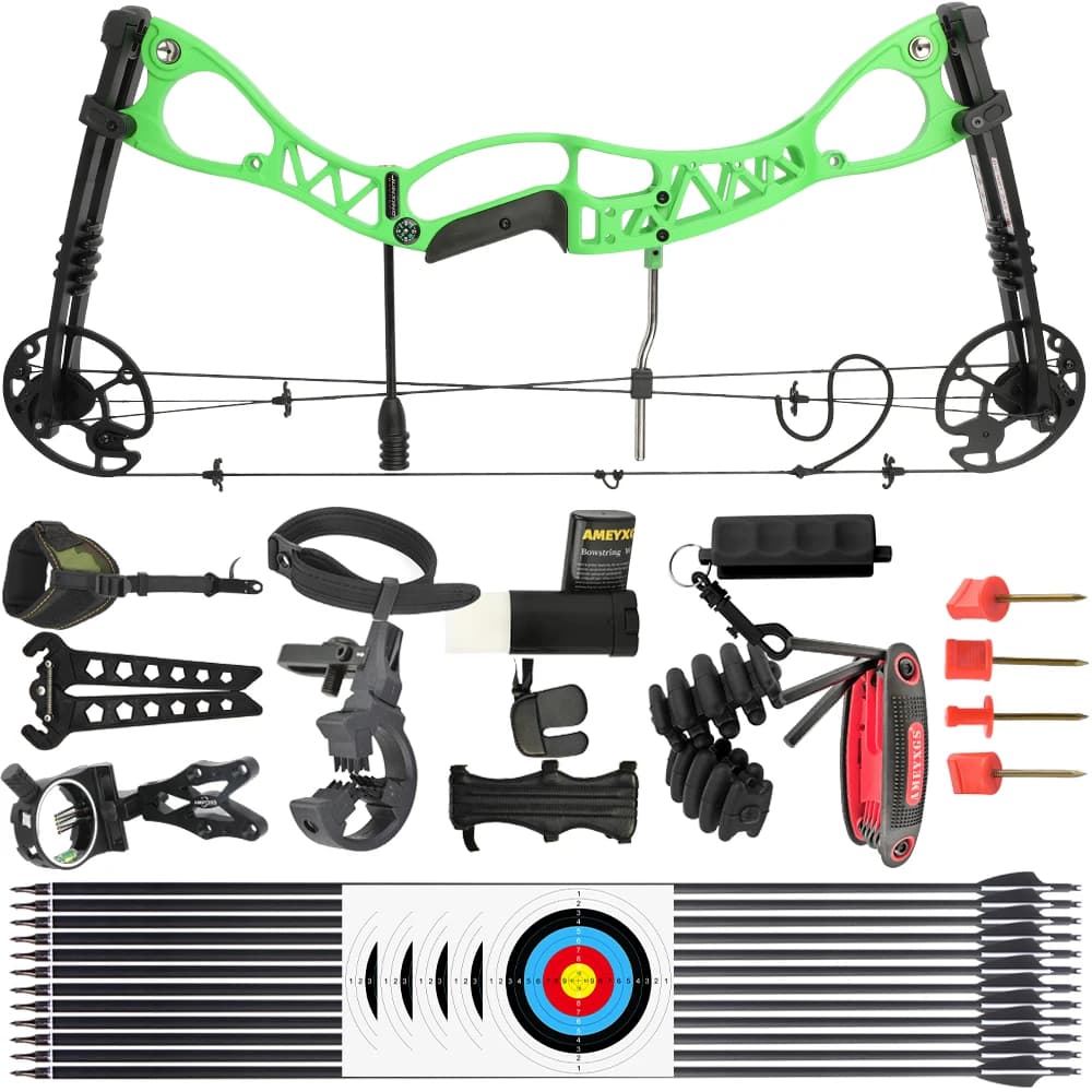 Compound Bow 0-70lbs IBO 320fps Riser Magnesium Alloy Carbon Arrow LH/RH Archery Shooting Hunting Target Junxing M126