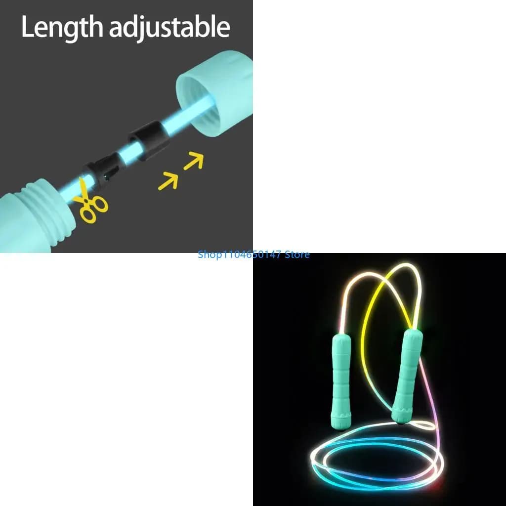 Children's Lightweight Fitness Jump Rope Ruleble Portable Glowing Skripping Rope Kids Exercing Easy to Use Equipment