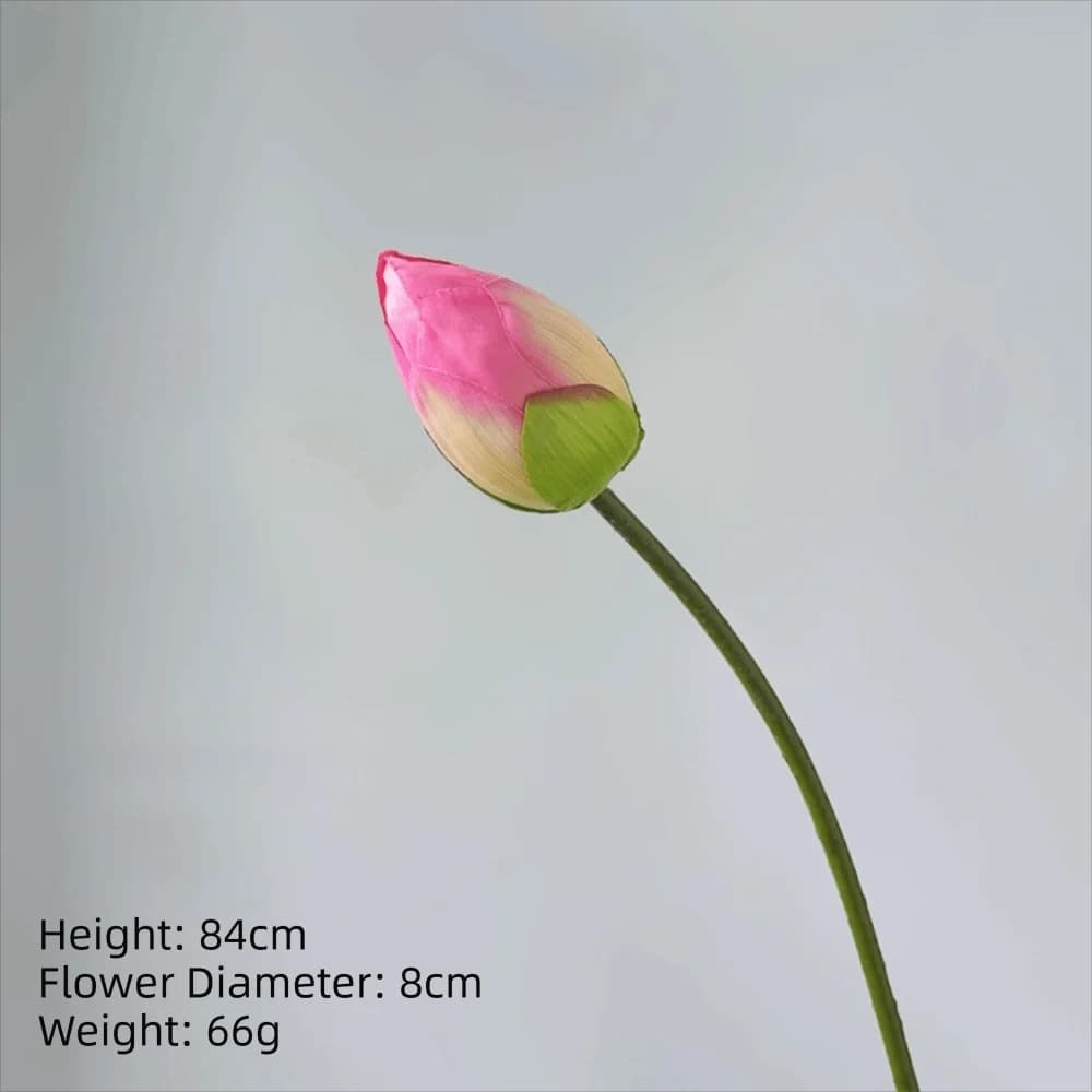 New Lotus Artificial Flower Bouquet Fai-da-Te, Home Ornament, Single Copper with Lotus Leaf and Realistic Lotus Seed Jar, Pond Decoration