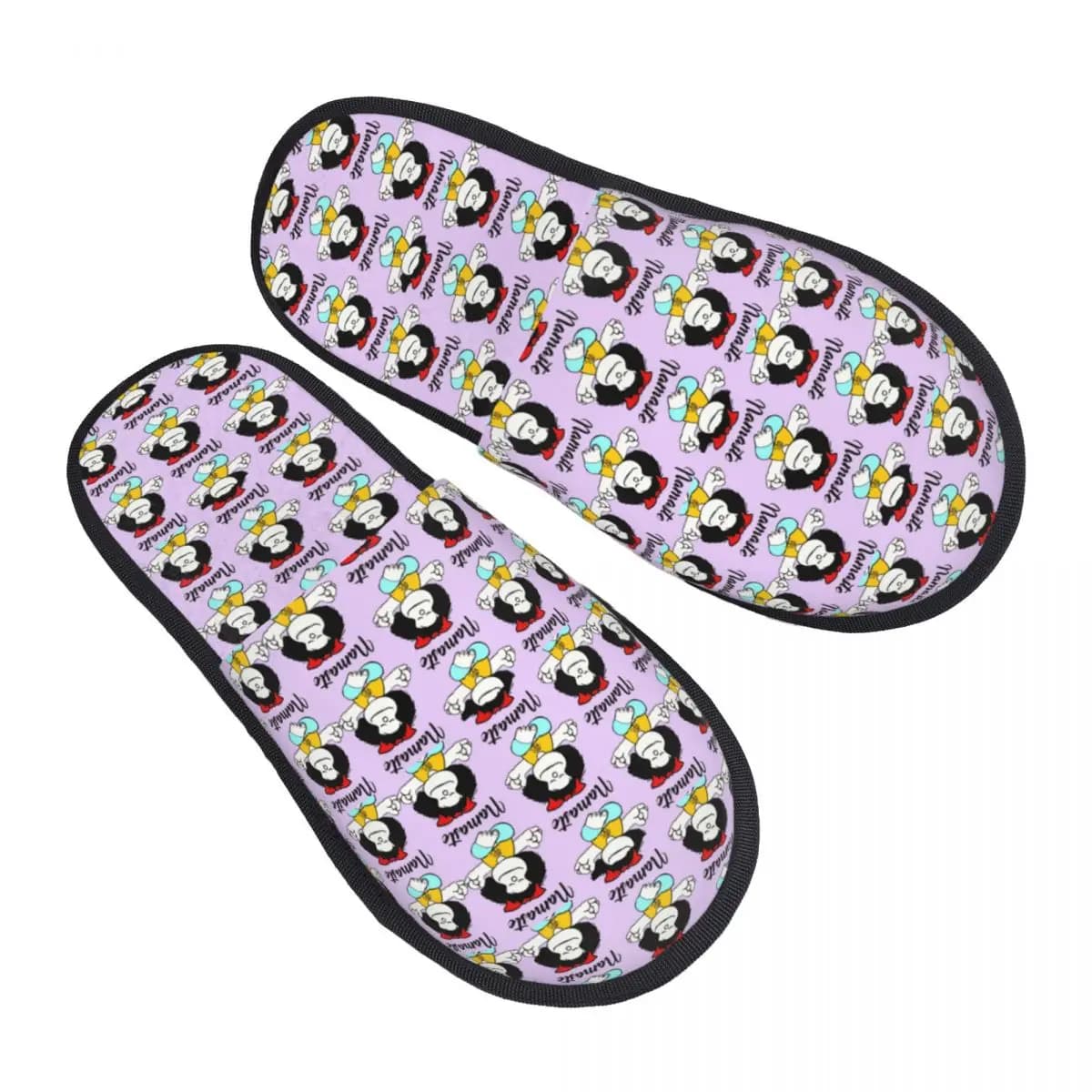 Mafalda Namaste House Slippers Women Soft Memory Foam Kawaii Cartoon Slip On Hotel Slipper Shoes