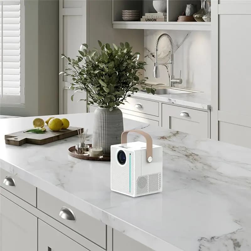 AABFK 720P HD Proiettore intelligente per piccola casa Proiettore per schermo mobile Proiettore video Bluetooth WIFI Proiettore portatile Spina UE