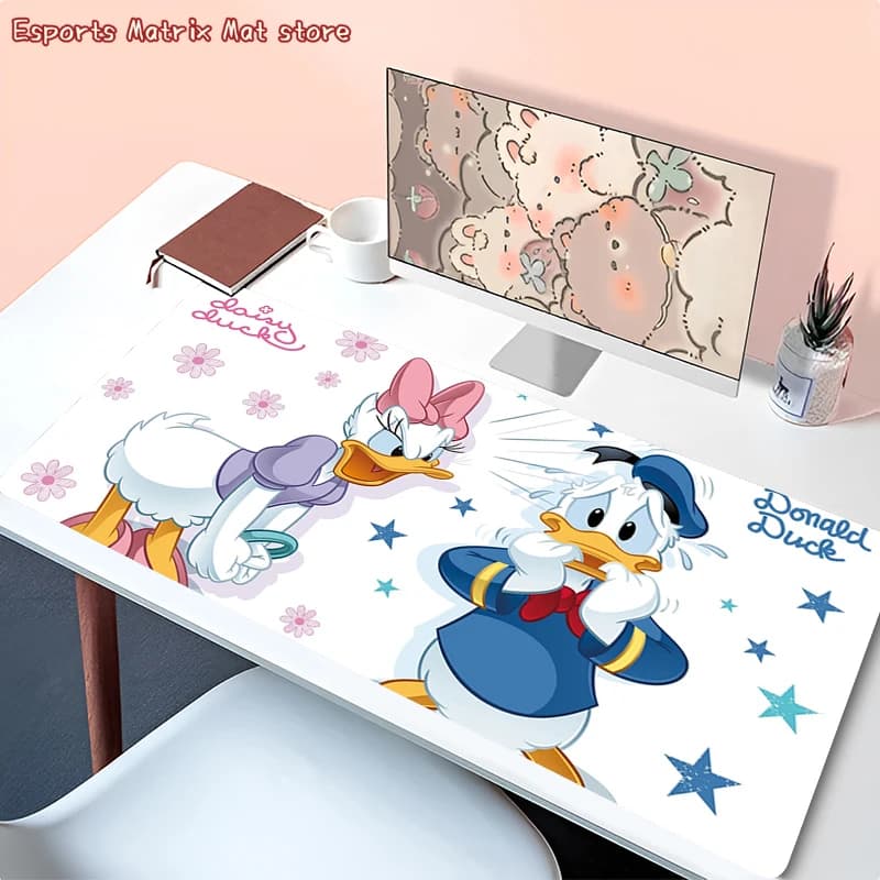 Tappetino per Mouse da Gioco, Accessori per Computer, Tappetino per Tastiera, Tappetino per Mouse Esteso con Cartone Animato D-donald Duck, Tappetino per Mouse Kawaii Anime