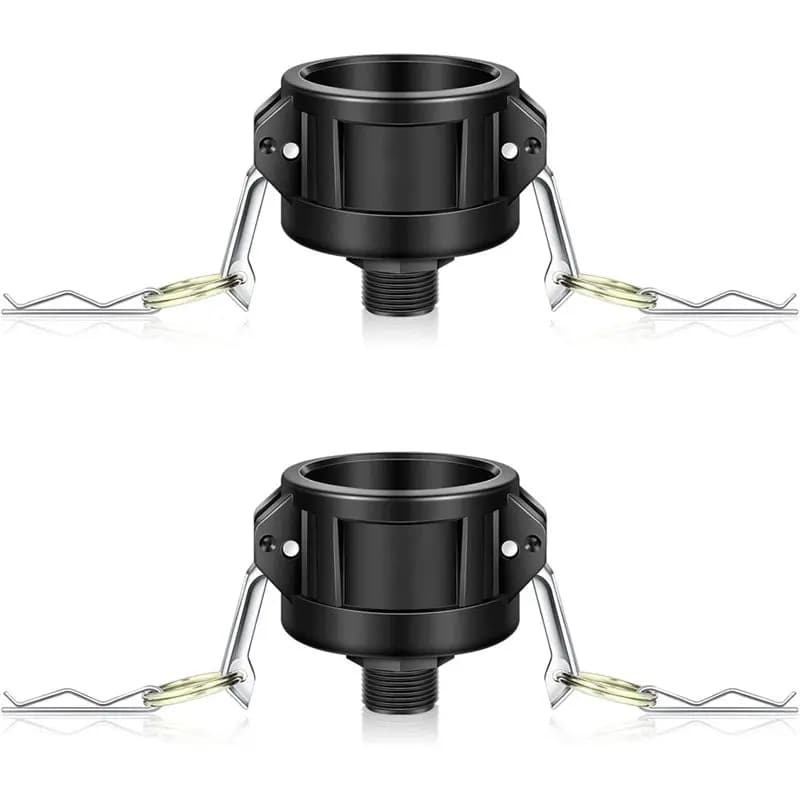 diNOW SAVE di 2 Inch Tote IBC fitting adapter - 2 pieces 275 Gallon tank exhaust adapter 330 gallons with Camlock garden pipe connection
