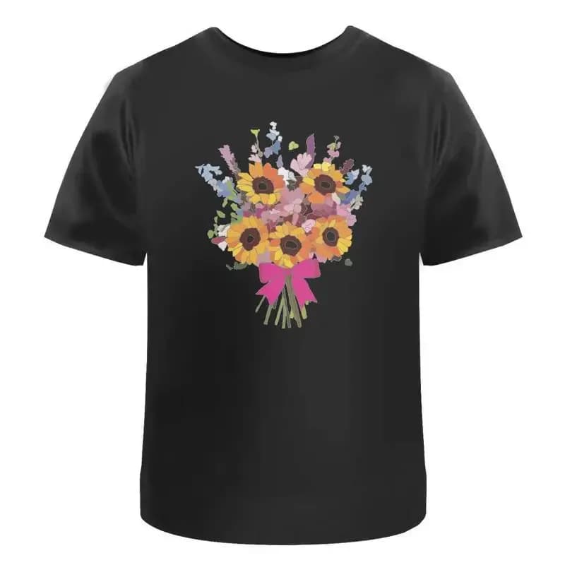 Bouquet Of Flowers' Cotton T Shirt Ta034657