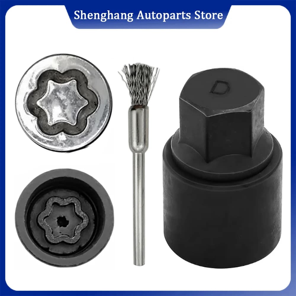 For Lexus Land Cruiser Sienna Prado Tacoma Chrome Toyota Tire Anti-theft Screw Removal Tool Wheel Lock Nuts Socket Adapter