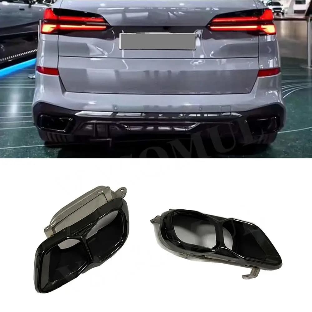 VACOMUL Stainless Steel Exhaust Tips For BMW X5 G05 LCI M Sport 2023+ Rear Diffuser Tail Pipe Car Accessories Bodykits