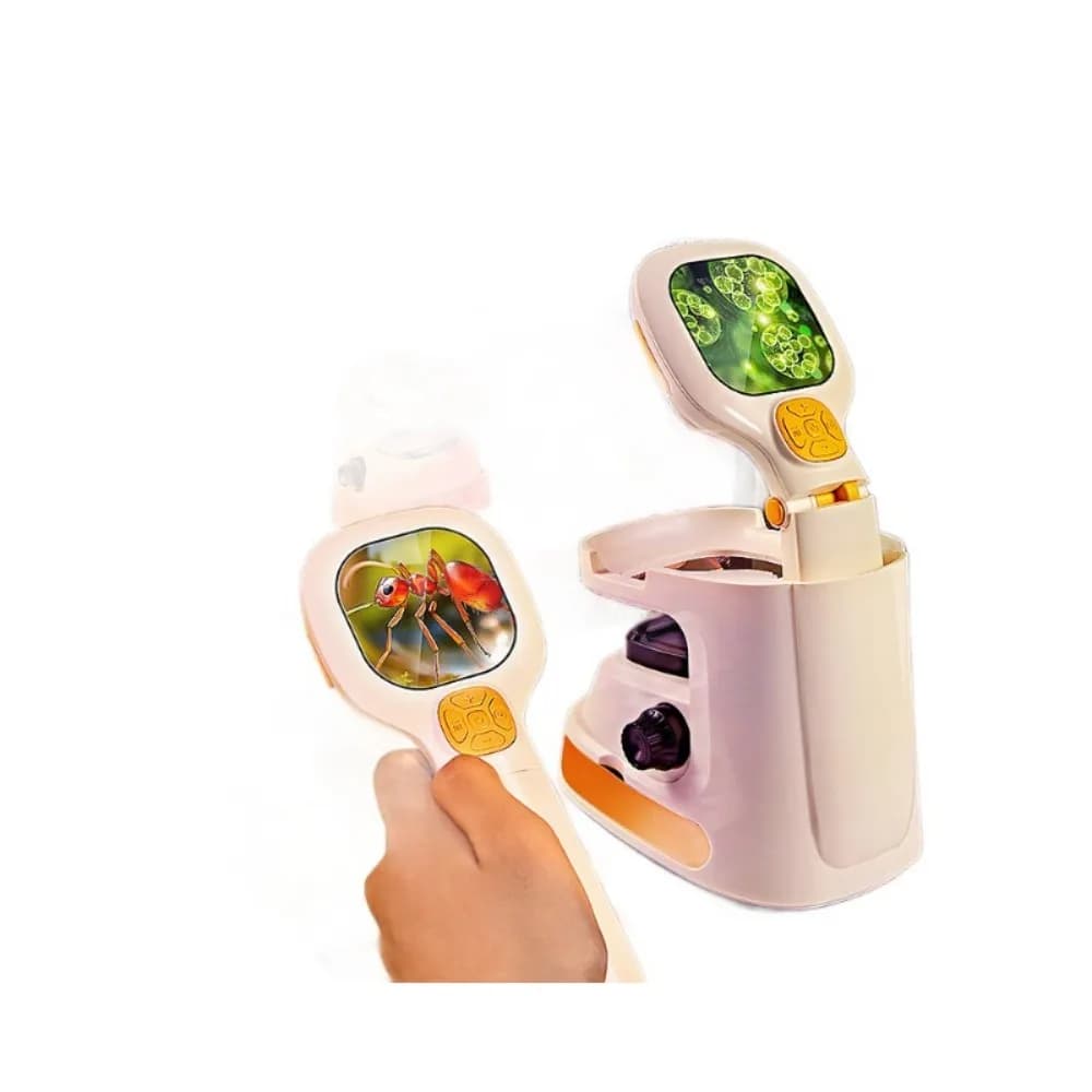 Microscopio portatile con display HD con luce LED per l'osservazione della struttura delle foglie di insetti Explorer della natura dei bambini