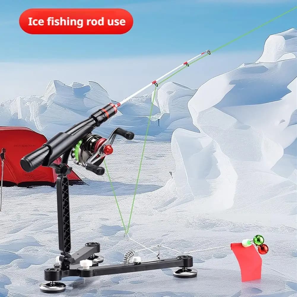 Support for Ice Fishing Cane, Specialized Triangular Portable for Fishing on Zattera, Winter Fishing, Fishing Gear
