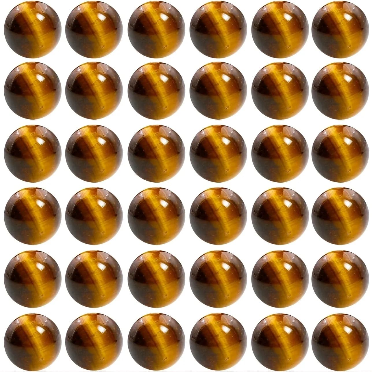 50 tiger eye beads, diameter 8 mm, authentic stone material, hole diameter 1 mm. for diy bracelets, necklaces, other jewelry.
