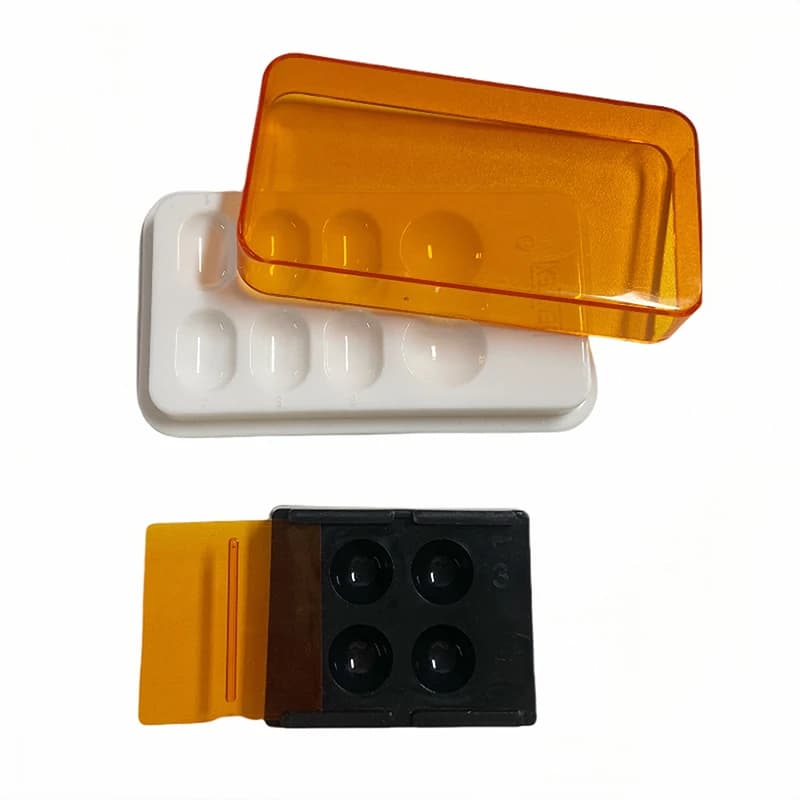 4 Holes/8 Holes Dentale Resin Veneer Storage Box Denti Patch Shading Light Housing Protected Case Stop Molar Boxes Dentali Tools