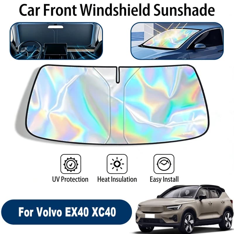 Parasole per parabrezza per Volvo EX40 XC40, accessori pieghevoli per la protezione solare della finestra anteriore, riflettenti ai raggi UV