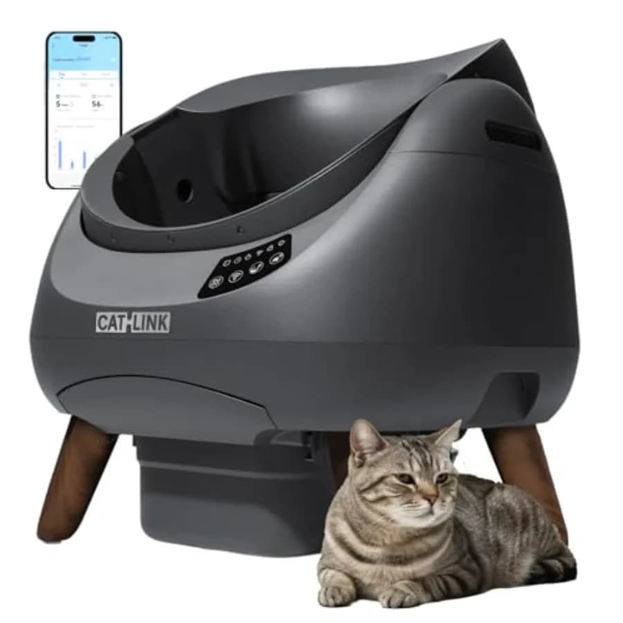 Lettiera Automatica Open-X 5G 2.4G WiFi Autopulente per Gatti Singoli con Monitoraggio Salute e Analisi Rifiuti AI