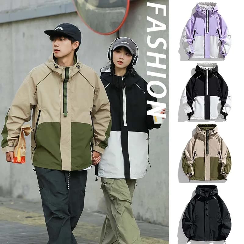 2024 nuove coppie giacca da uomo giacche da trekking cappotto impermeabile donna giacca a vento con cappuccio giacche da fitness da pesca da campeggio all'aperto