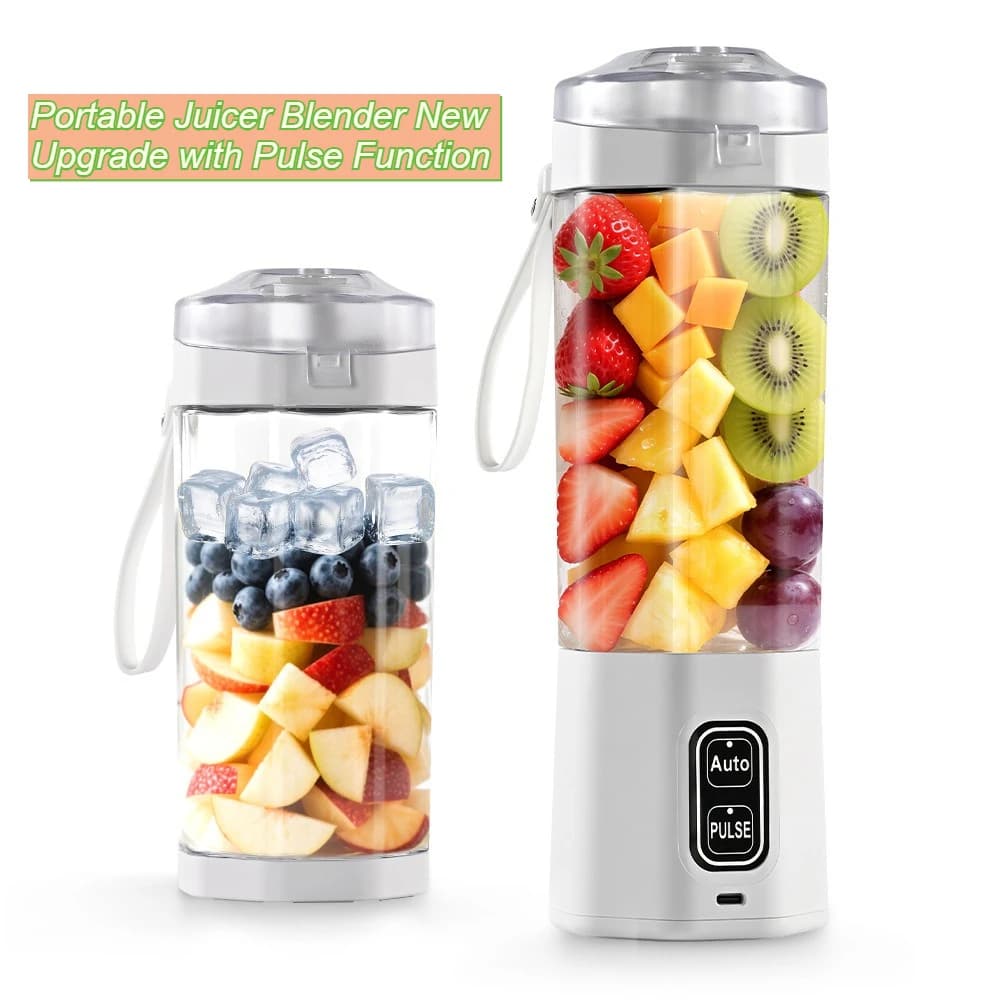 Frullatore Portatile 360W Alta Potenza Mini Frullatore con Funzione Pulse per Succhi di Frutta Uso Domestico e in Viaggio