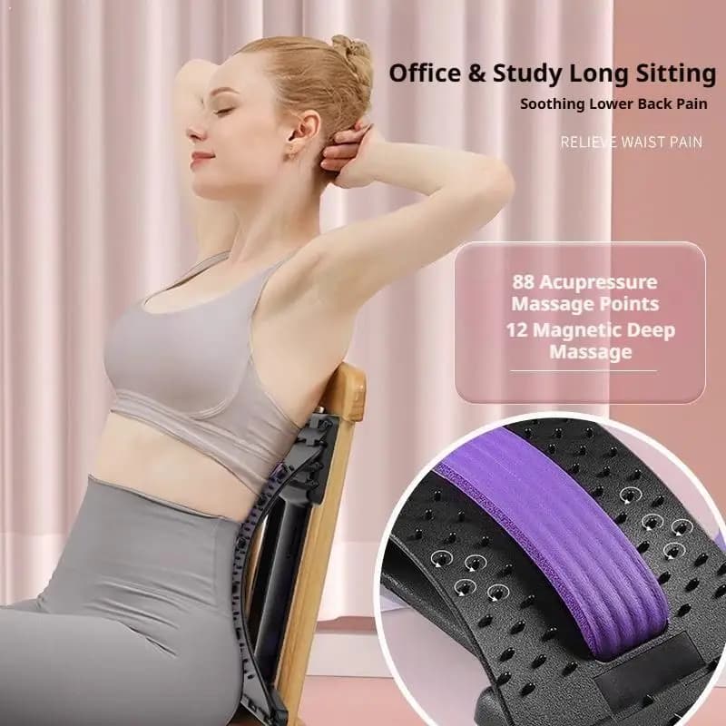 Adjustable Lumbar Stretcher Multi Level Back Massager Board Yoga Spine Correction Support Cushion Waist Fitness Traction Mats