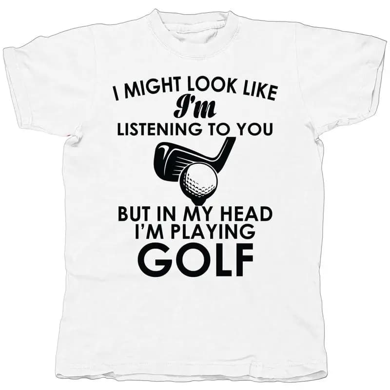 Nella mia testa sono golf T-shirt divertente da uomo per lui o il suo film della cultura pop