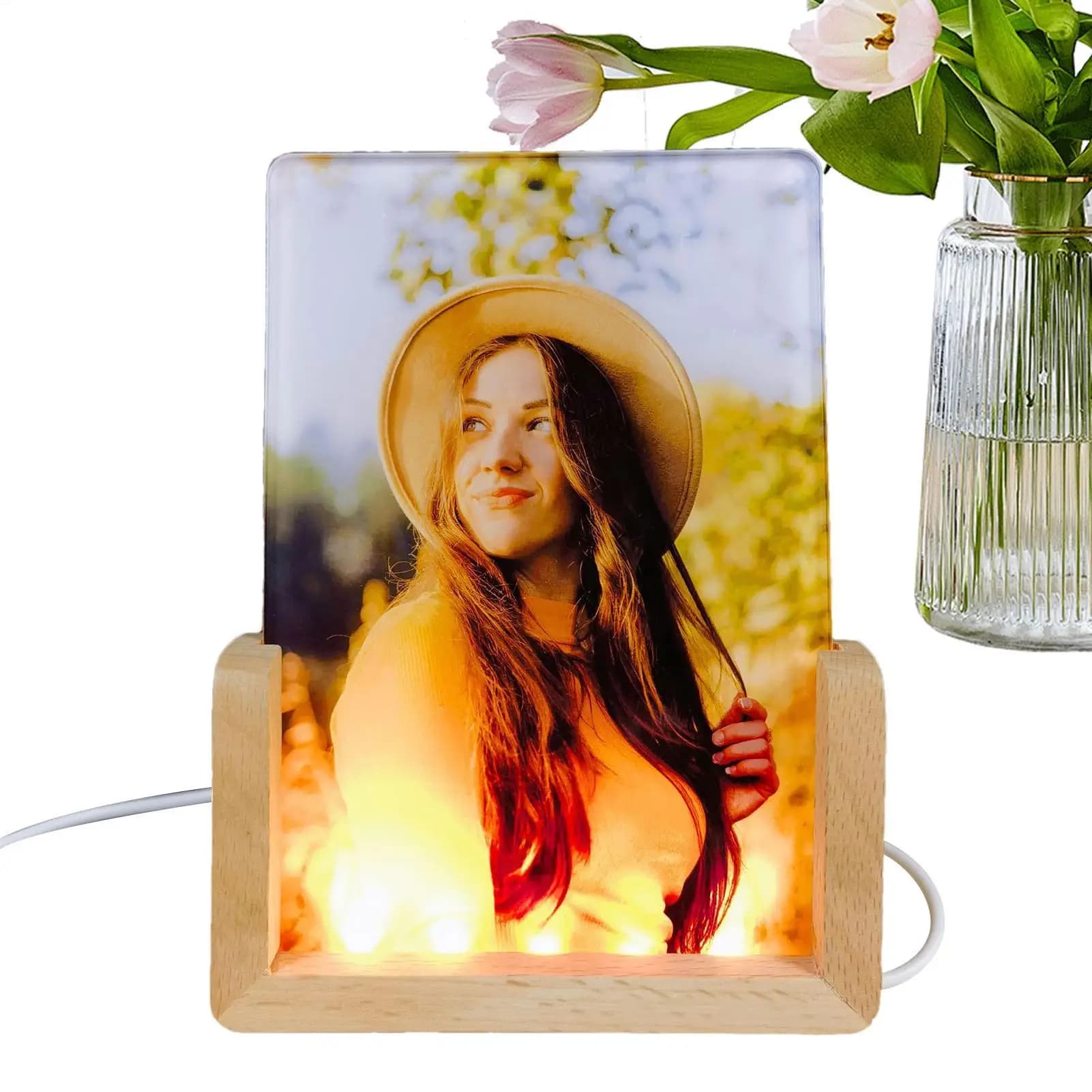 Cornice Fotografica Luminosa per Sublimazione, Espositore Decorativo per Casa, Compleanno, Natale, Donne, Uomini, Auto