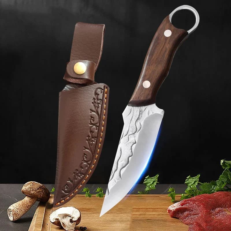 Srainless Steel Kitchen Knives Bone knife Chef knife Hand-made forged knife Cooking mannaia Meat knife Barbecue knife Barbecue tools