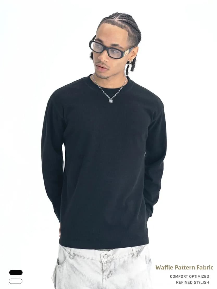 Loose Long Sleeve Men's Hoodie American West Coast Style Texture Feeling Base Shirt Comfortable Breathable Youth Fashion