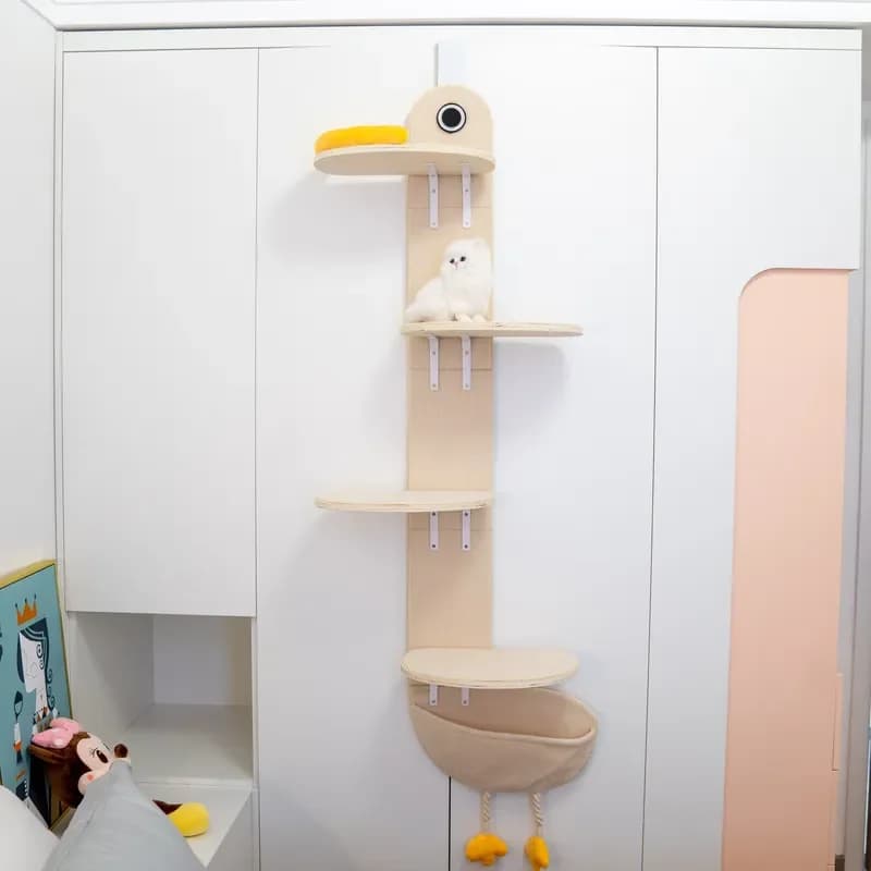 Anti Slip Cat Door Hanging Bed Easy Assembly Pet Climbing Frame for Cat Tree Tower with Toys