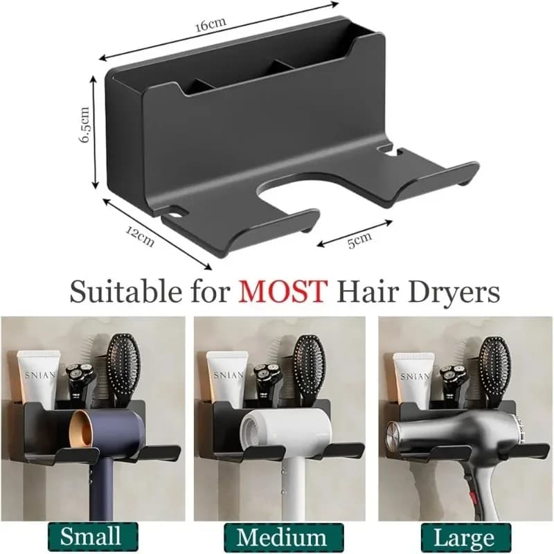 1PCS Hot Sale Holder Wall Dryer Cradle Straightener Stand Hairdryer Organizer Box Plastic Organizer Hair Dryer