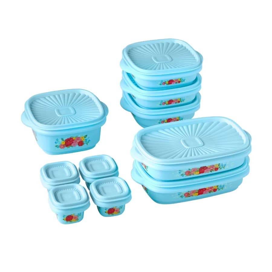 Set di 20 Contenitori in Plastica per Alimenti, Perfetti per Organizzazione della Cucina, Frigorifero, Dispensa e Preparazione dei Pasti