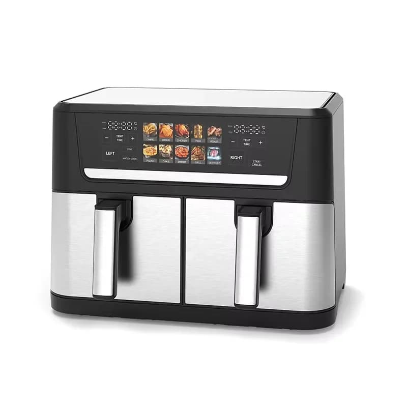 New 12L Large Capacity Smart Digital Air Fryer With LCD Display Multi Function Electric Oven Oil Double Basket For