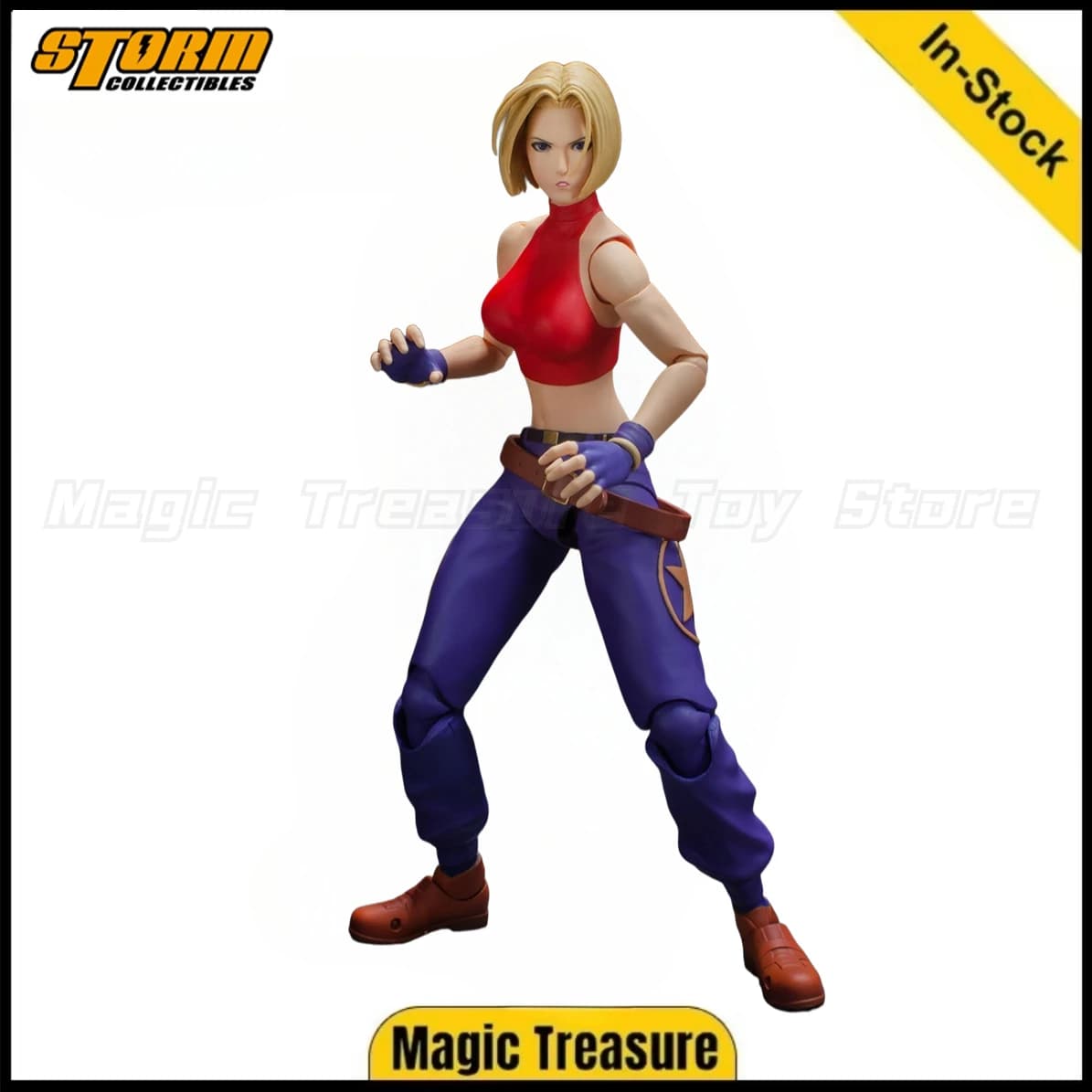 【Disponibile】 Disponibile Oggetti da collezione Storm originali THE KING OF FIGHTERS '98 ULTIMATE MATCH Blue Mary Action Figure Modello Giocattolo Regali